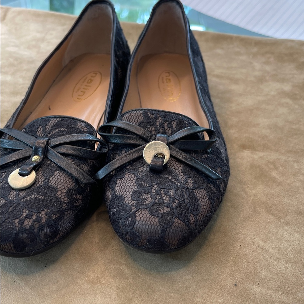 Chic Black Lace Loafers